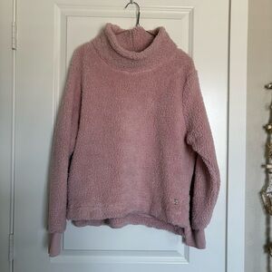 Calvin Klein Women’s Mauve Pink Sherpa fleece pullover sweater size M medium